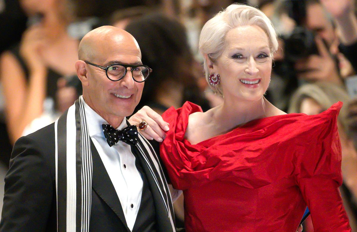 Stanley Tucci és Meryl Streep együtt jelent meg a divatbemutatón. 