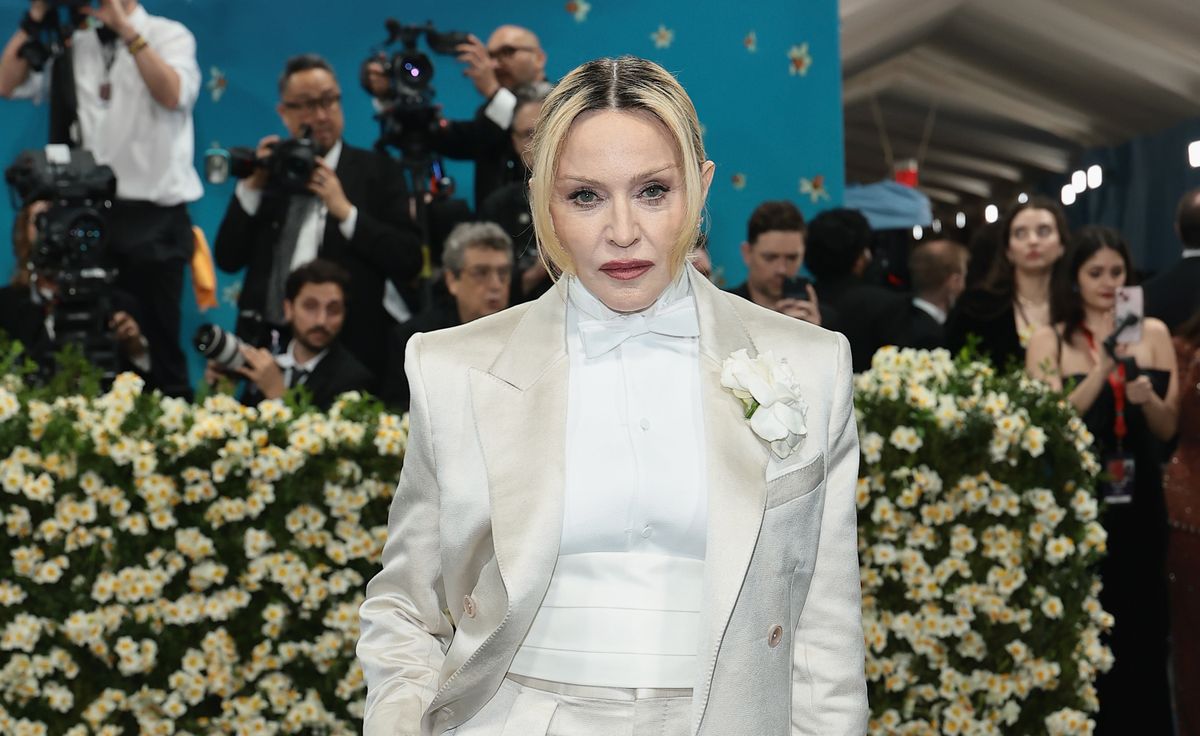 NEW YORK, NEW YORK - MAY 05:    Madonna attends the 2025 Met Gala Celebrating "Superfine: Tailoring Black Style" at Metropolitan Museum of Art on May 05, 2025 in New York City. (Photo by Dimitrios Kambouris/Getty Images for The Met Museum/Vogue)