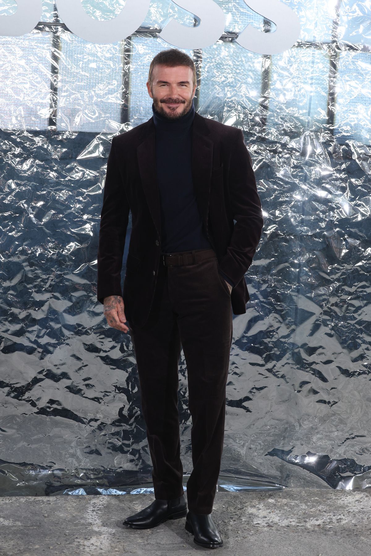David Beckham a milánói divathéten