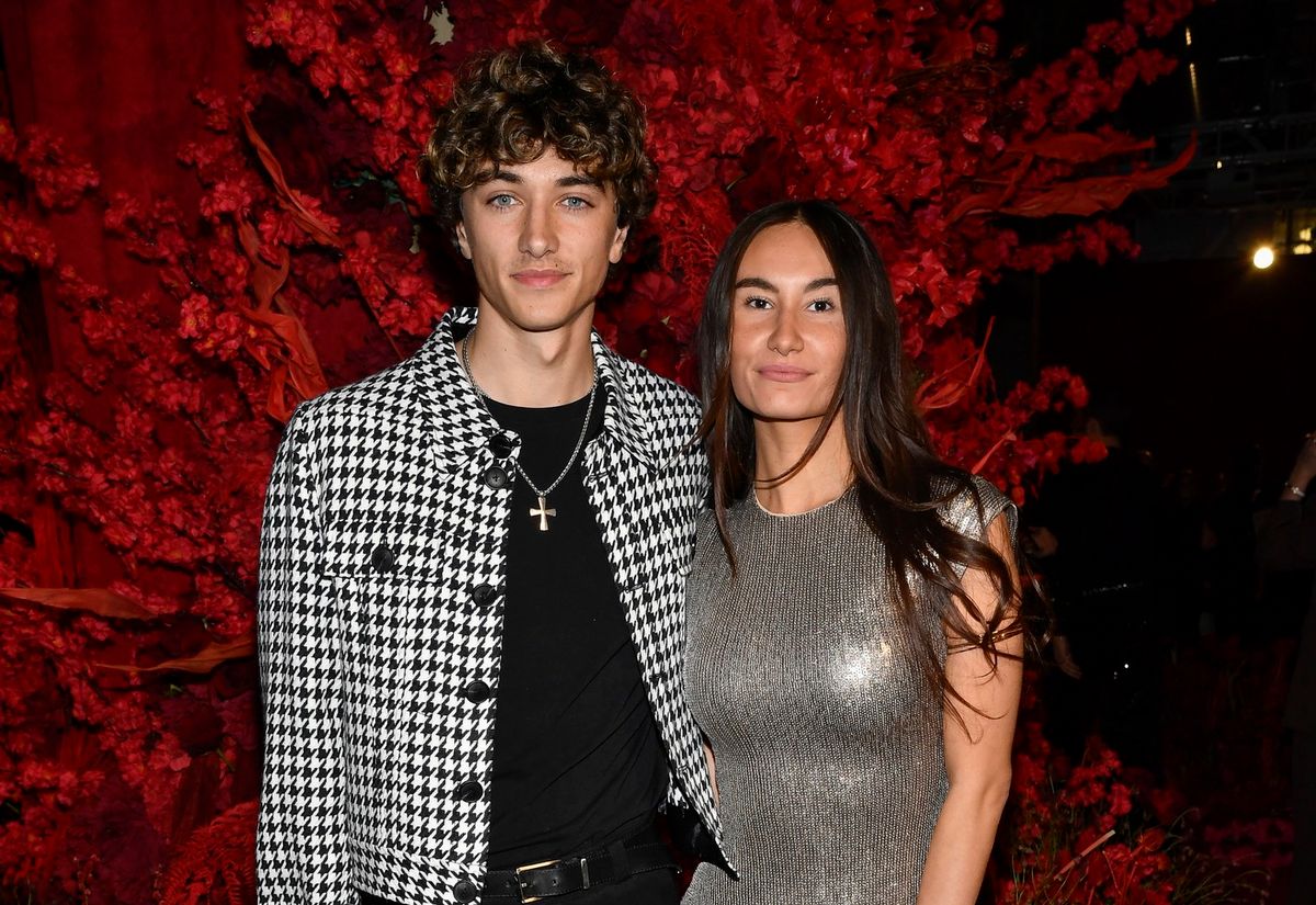 Gavin Casalegno, left, and wife Cheyanne King attend the Christian Siriano Fall/Winter 2025 fashion show at Chelsea Industrial during New York Fashion Week on Thursday, Feb. 6, 2025, in New York.,Image: 960906073, License: Rights-managed, Restrictions: This content is intended for editorial use only. For other uses, additional clearances may be required., Model Release: no, Pictured: Chelsea Industrial,Cheyanne King,Christian Siriano,Gavin Casalegno