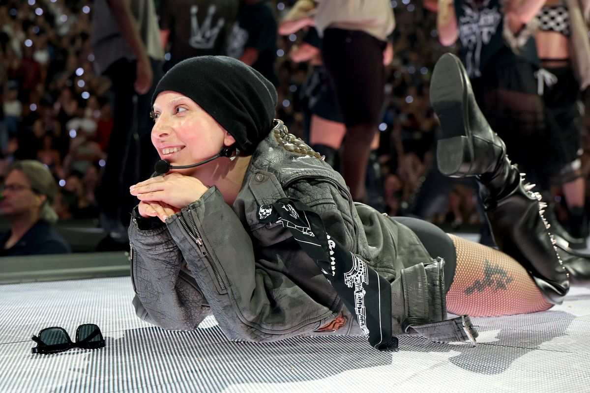 NEW YORK, NEW YORK - AUGUST 22: (Exclusive Coverage)  Lady Gaga performs onstage during The MAYHEM Ball Tour at Madison Square Garden on August 22, 2025 in New York City. (Photo by Kevin Mazur/Getty Images for Live Nation)