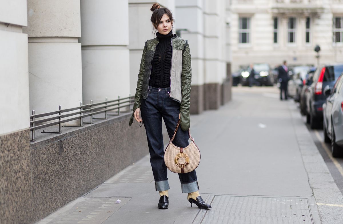 Őszi ruha: sötét farmer