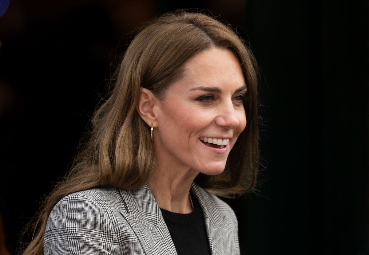 SUDBURY, ENGLAND - SEPTEMBER 11: Catherine, Princess of Wales visits Sudbury Silk Mills on September 11, 2025 in Sudbury, England. The Princess of Wales is visiting mills in Sudbury and Cuxton today as she celebrates British creativity and craftmanship. (Photo by Samir Hussein/WireImage)