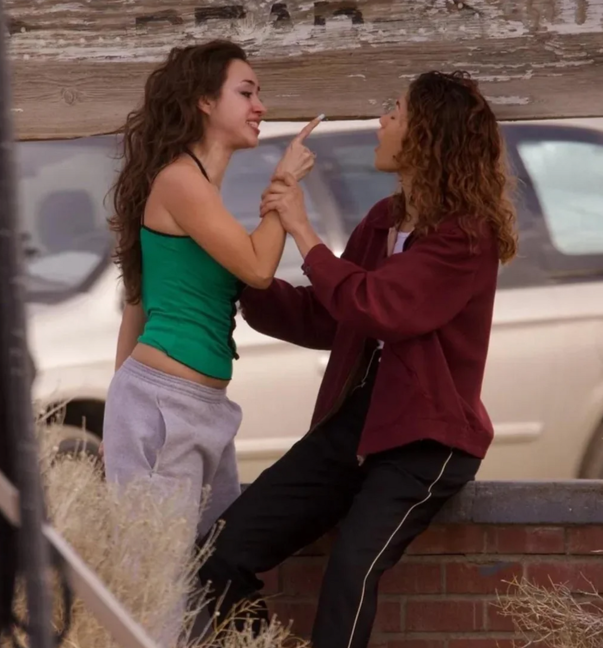 Zendaya az Eufória 3. évadának forgatásán.