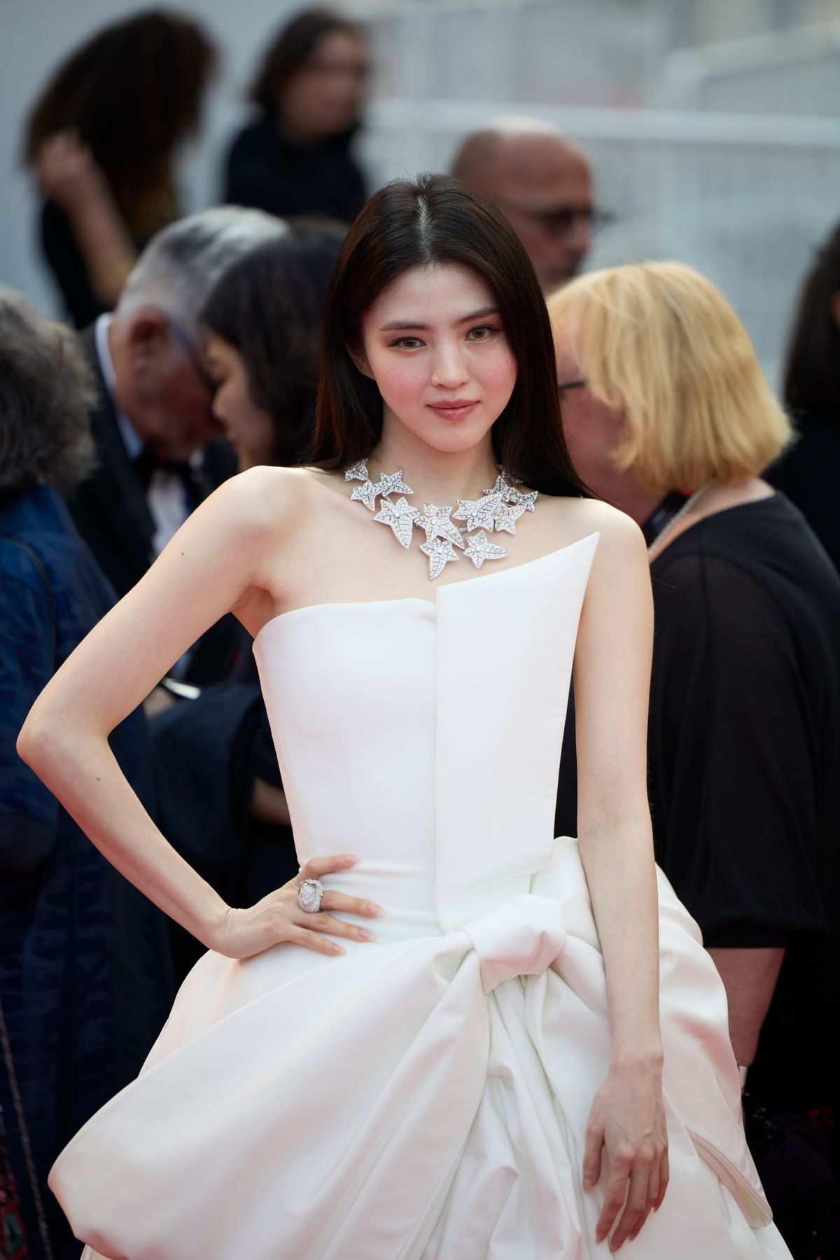 CANNES, FRANCE - MAY 18: South Korean actress Han So-hee attends "The Phoenician Scheme" red carpet during the 78th annual Cannes Film Festival at Palais des Festivals on May 18, 2025 in Cannes, France. (Photo by VCG/VCG via Getty Images)