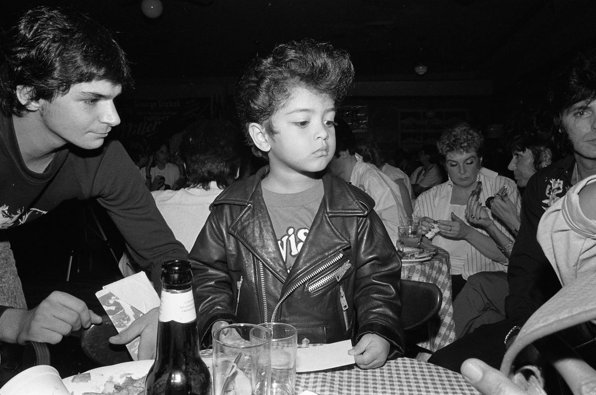 MEMPHIS - AUGUST 1990: American singer-songwriter and music producer Bruno Mars (born Peter Hernandez); shown here as a four year old Elvis impersonator in August 1990 in Memphis, TN. (Photo by Catherine McGann/Getty Images)