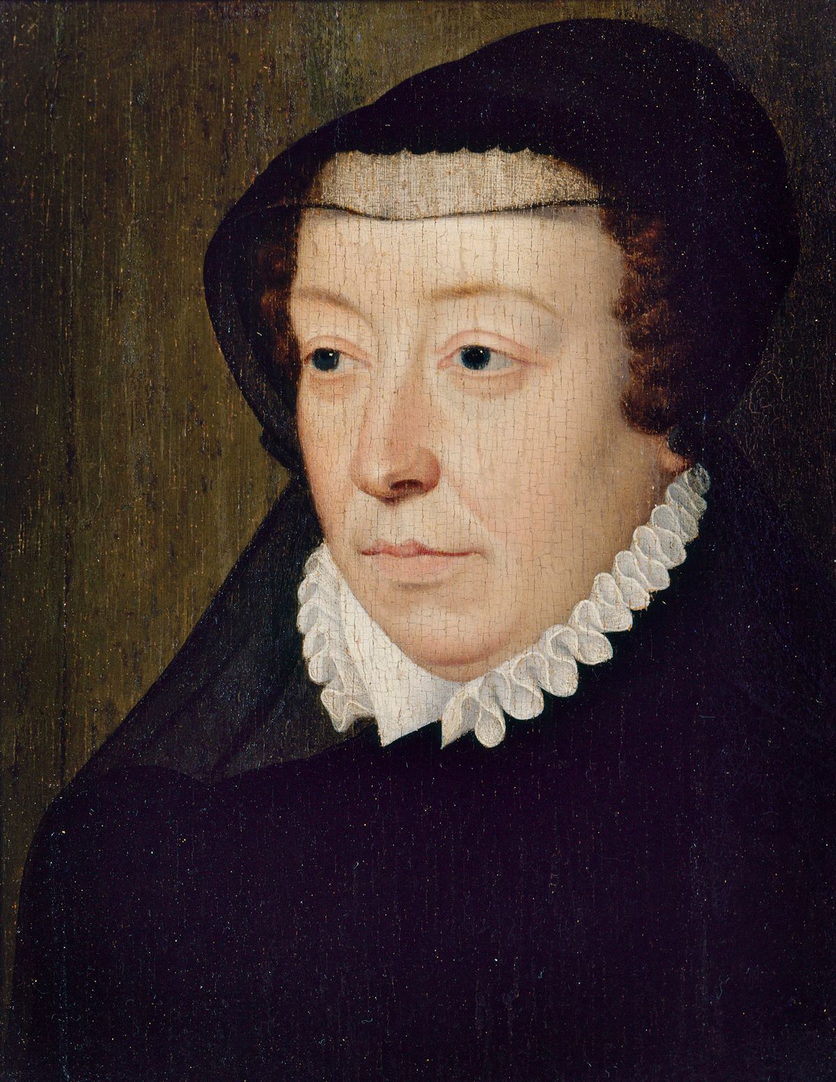 A francia királyné, Medici Katalin portréja. 