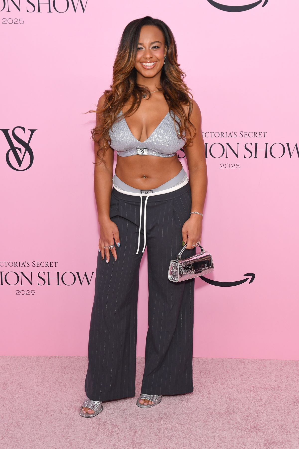 Nia Sioux at the 2025 Victoria's Secret Fashion Show held at Steiner Studios on October 15, 2025 in New York, New York. (Photo by Kristina Bumphrey/Variety via Getty Images)