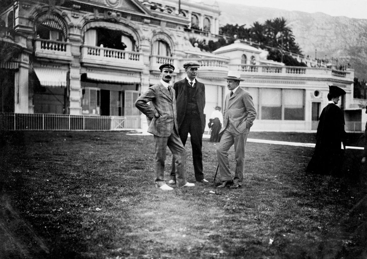 Edge and Lionel Walter de Rothschild (1868-1937), member of the House of Lords and collector. Principality of Monaco, 1906. (Photo by Maurice-Louis Branger / Roger-Viollet via AFP)
