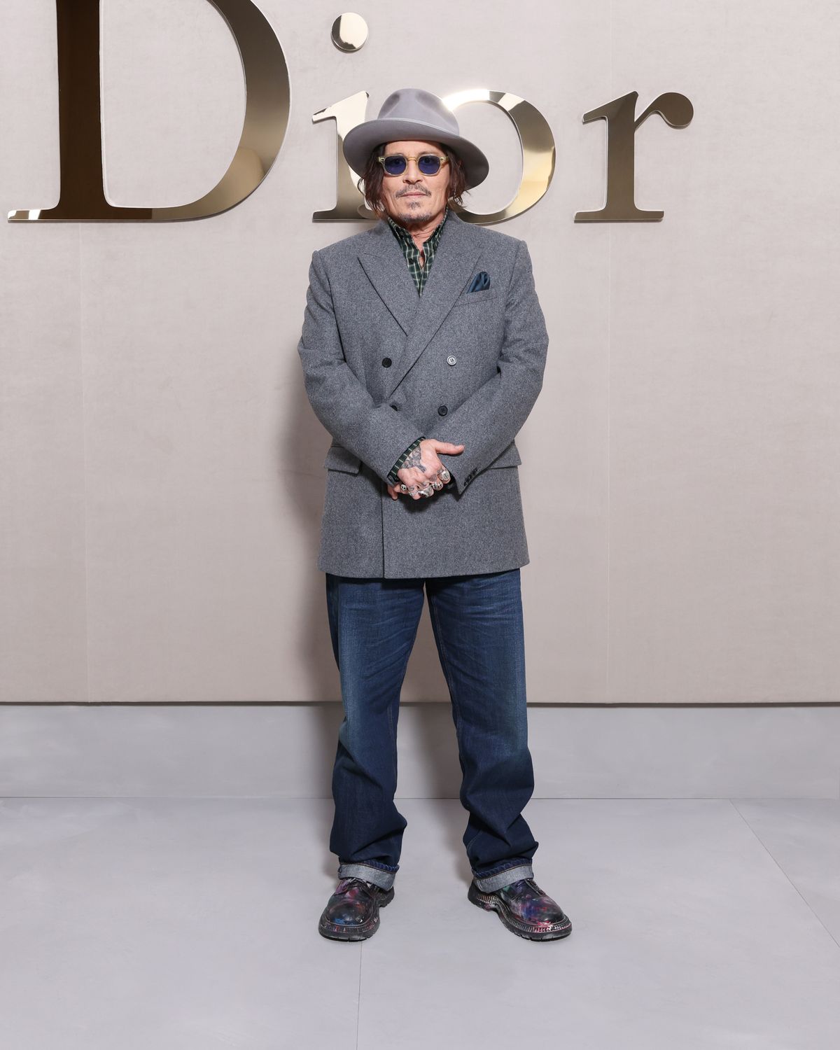 PARIS, FRANCE - OCTOBER 01: (EDITOR’S NOTE: Image has been retouched at the request of the client.) Johnny Depp attends the Christian Dior Womenswear Spring/Summer 2026 show as part of Paris Fashion Week on October 01, 2025 in Paris, France. (Photo by Pascal Le Segretain/Getty Images for Dior)