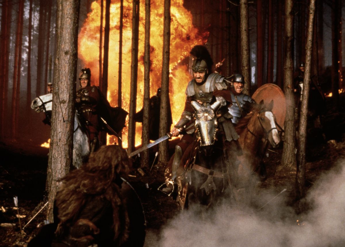 erdőtűz a Gladiátor nyitójelentében