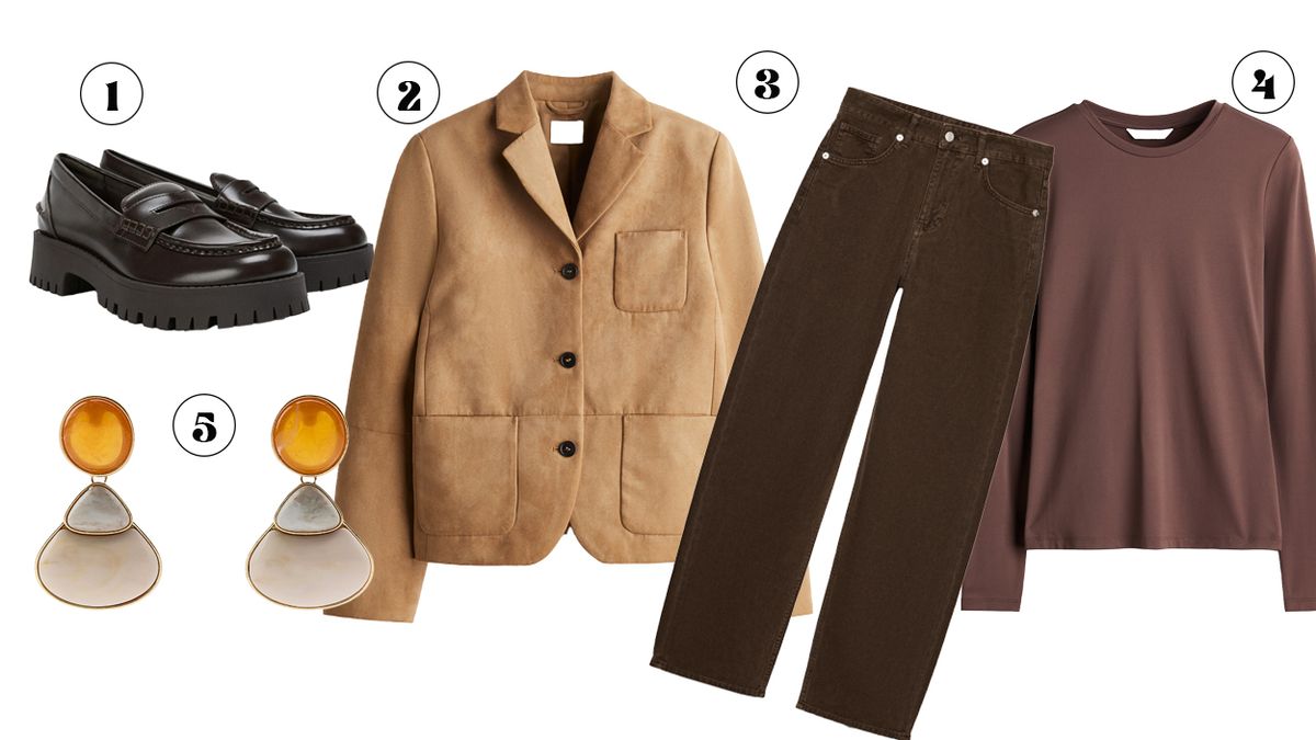 barna a bézs kiegészítéseként