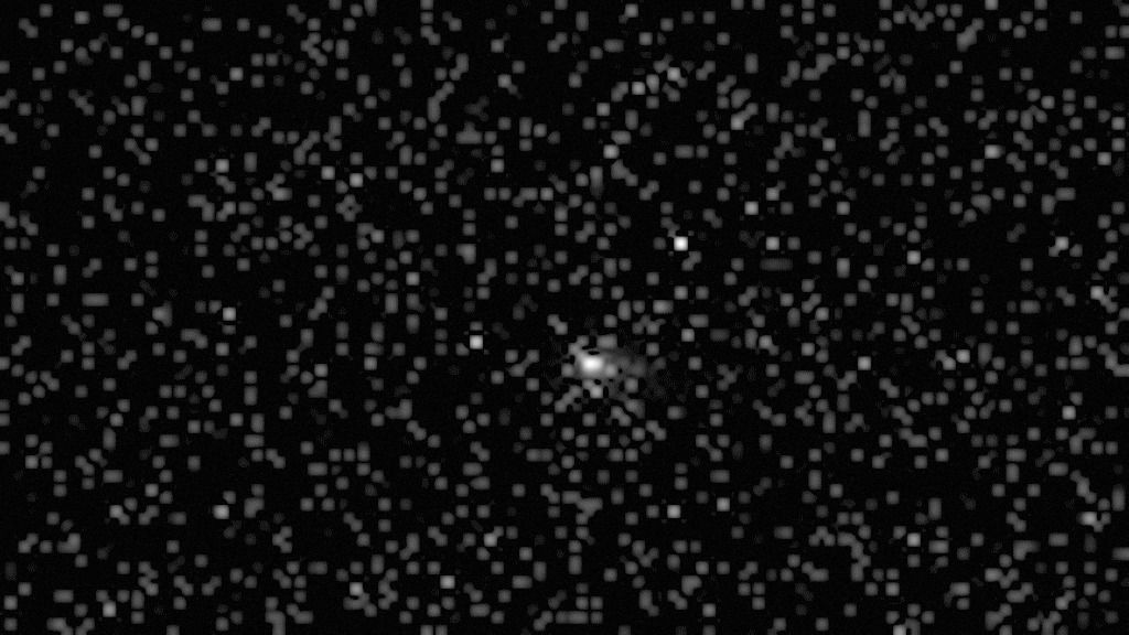 Ez a képernyőfelvétel a Tianwen-1 űrszonda nagy felbontású kamerájával 2025. október 3-án készített felvételt mutatja a 3I/ATLAS csillagközi objektumról. 