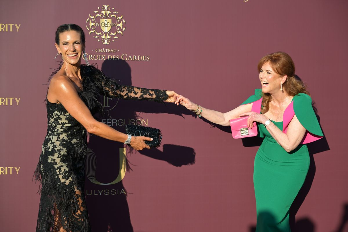 Veronica Berti és Sarah Ferguson, York hercegnője részt vesz a 3. „Jótékonysági Lovagrend” gáláján.