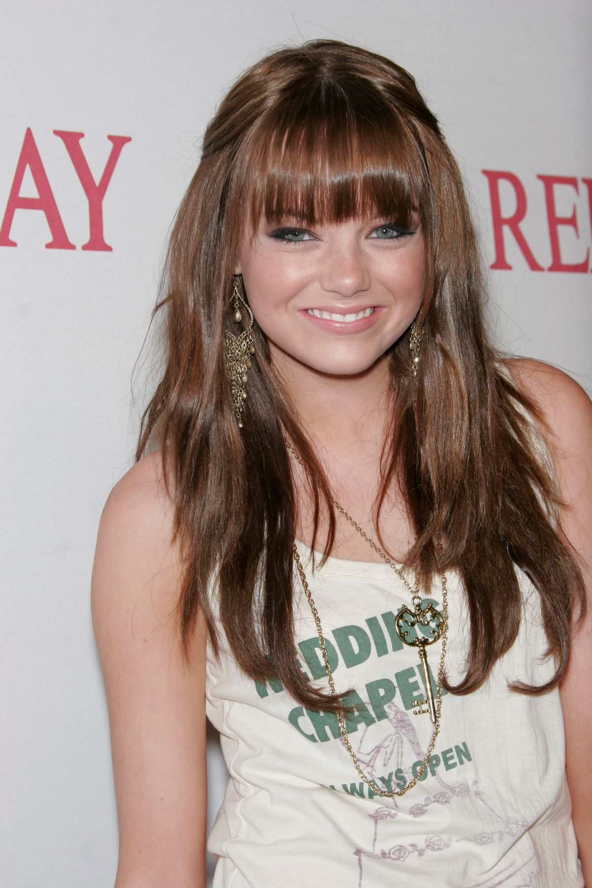 D 63545-05 Emma Stone. . American actress Emma Stone attending the Los Angeles Replay Store opening party at Falcon Club in Los Angeles, California, 24/0/2006.,Image: 218970263, License: Rights-managed, Restrictions: NOT FOR SALE IN: USA AND GERMANY., Model Release: no, Pictured: Emma Stone