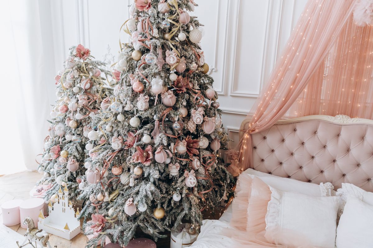 rózsaszín karácsonyfadísz