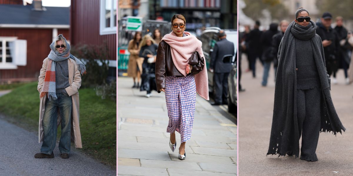 Túlméretezett téli sálak.