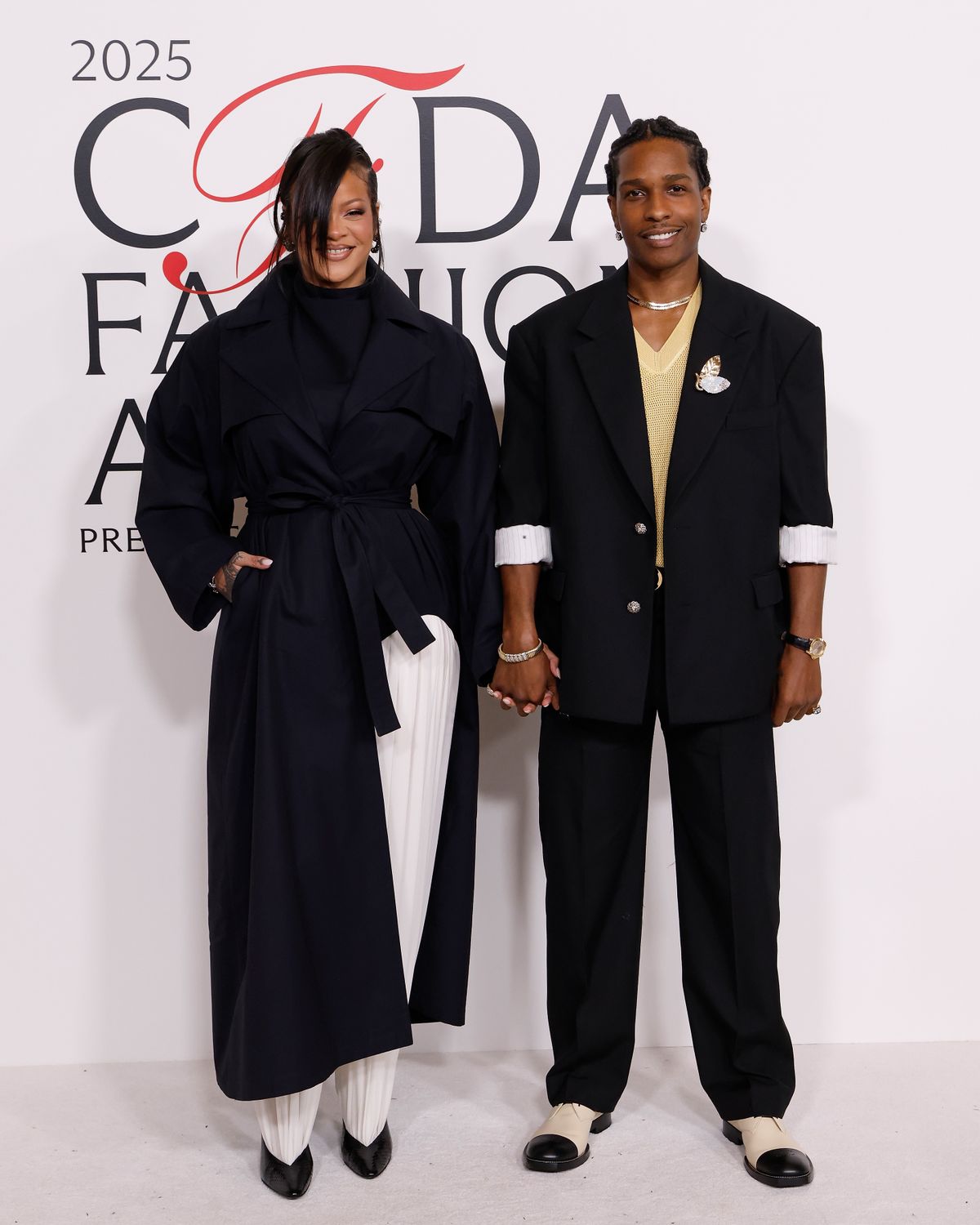 Rihanna és ASAP Rocky a 2025 CFDA Awards díjátadóján.