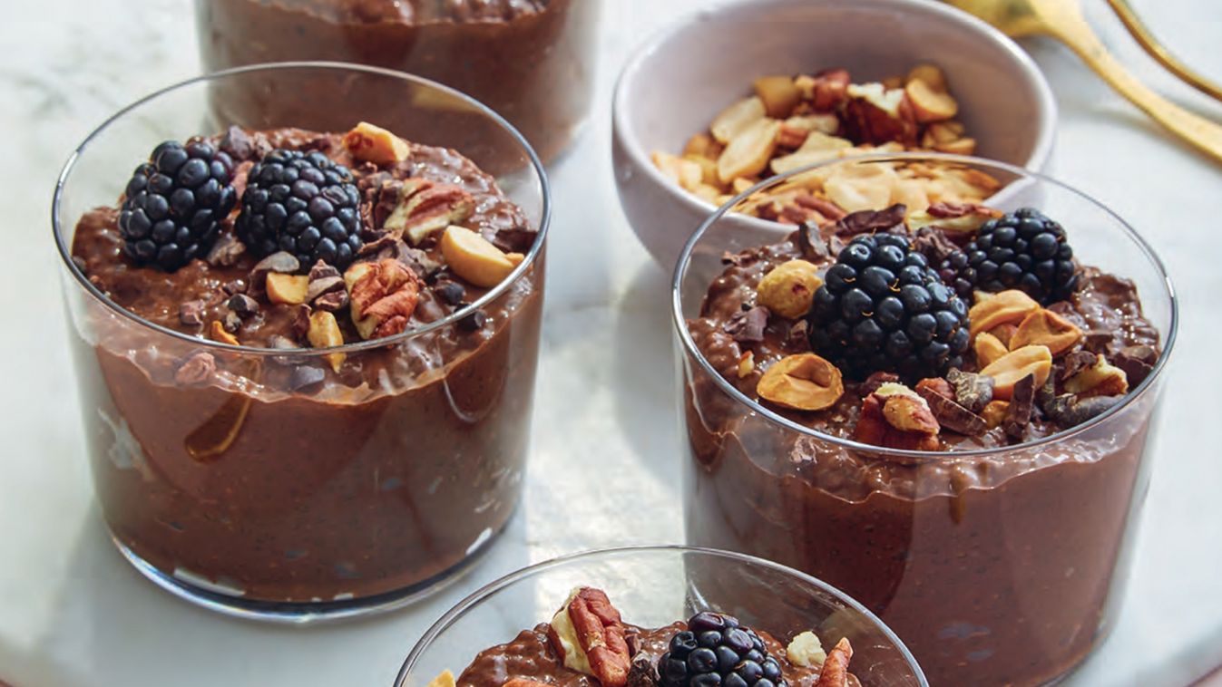 chia puding kávéval