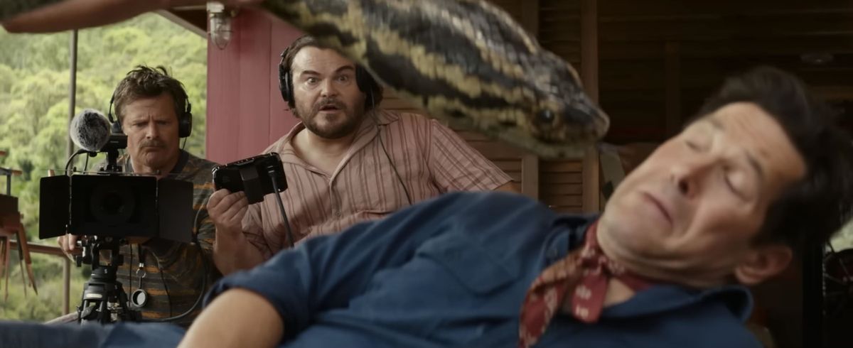 Los Angeles, CA  First look at Jack Black and Paul Rudd in meta horror reboot of Anaconda. The first trailer for Jack Black and Paul Rudd’s Anaconda has been released by Sony Pictures. The official synopsis for the film reads: “The film follows Doug (Black) and Griff (Rudd), who have been best friends since they were kids, and have always dreamed of remaking their all-time favorite movie: the cinematic ‘classic’ Anaconda. When a midlife crisis pushes them to finally go for it, they head deep into the Amazon to start filming. But things get real when an actual giant anaconda appears, turning their comically chaotic movie set into a deadly situation. The movie they’re dying to make? It might just get them killed.” The trailer kicks off with Doug pitching the idea of Griff to shoot the film – before they head to the bank to get a $2 million loan but only get approved for $9,000. Still they head to the Amazon with their pals and a real snake. “We’re gonna shoot it indie style, one and done,” Rudd says of the remake in the trailer. But during a scene Rudd accidentally kills the snake so they head into the rainforest to find another one – and end up being hunted by a real anaconda. Chaos ensues – and when they think Doug has been killed they decide to use him as bait to draw out the giant snake – only to realize after strapping a dead pig to Doug that he’s actually alive. The film also stars Steve Zahn, Thandiwe Newton, Daniela Melchior, Ben Lawson and Selton Mello. The original 1997 Anaconda starred Jennifer Lopez, Jon Voight, Owen Wilson, Eric Stoltz and Ice Cube and followed a National Geographic-esque film crew that is taken hostage by an insane hunter, who forces them along on his quest to capture the world’s largest and deadliest snake, an anaconda. The movie grossed $65.9M domestic off a $16.6M opening and went on to make $136.9M worldwide. The movie was an early box office win for Lopez and Cube. The Anaconda reboot will be released on Christmas Day, December 25, 2025.

*BACKGRID DOES NOT CLAIM ANY COPYRIGHT OR LICENSE IN THE ATTACHED MATERIAL. ANY DOWNLOADING FEES CHARGED BY BACKGRID ARE FOR BACKGRID'S SERVICES ONLY, AND DO NOT, NOR ARE THEY INTENDED TO, CONVEY TO THE USER ANY COPYRIGHT OR LICENSE IN THE MATERIAL. BY PUBLISHING THIS MATERIAL , THE USER EXPRESSLY AGREES TO INDEMNIFY AND TO HOLD BACKGRID HARMLESS FROM ANY CLAIMS, DEMANDS, OR CAUSES OF ACTION ARISING OUT OF OR CONNECTED IN ANY WAY WITH USER'S PUBLICATION OF THE MATERIAL*

BACKGRID UK 17 SEPTEMBER 2025,Image: 1038216505, License: Rights-managed, Restrictions: RIGHTS: WORLDWIDE EXCEPT IN UNITED STATES, ***
HANDOUT image or SOCIAL MEDIA IMAGE or FILMSTILL for EDITORIAL USE ONLY! * Please note: Fees charged by Profimedia are for the Profimedia's services only, and do not, nor are they intended to, convey to the user any ownership of Copyright or License in the material. Profimedia does not claim any ownership including but not limited to Copyright or License in the attached material. By publishing this material you (the user) expressly agree to indemnify and to hold Profimedia and its directors, shareholders and employees harmless from any loss, claims, damages, demands, expenses (including legal fees), or any causes of action or allegation against Profimedia arising out of or connected in any way with publication of the material. Profimedia does not claim any copyright or license in the attached materials. Any downloading fees charged by Profimedia are for Profimedia's services only. * Handling Fee Only 
***, Model Release: no, Pictured: Paul Rudd, Jack Black, Steve Zahn