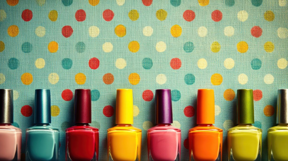 Különböző körömszínek körömlakkos üvegekben