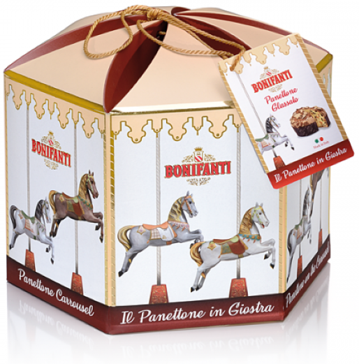 Bonifanti panettone glassato mintás díszdobozban (1 kg) Forrás: olaszbolt.hu