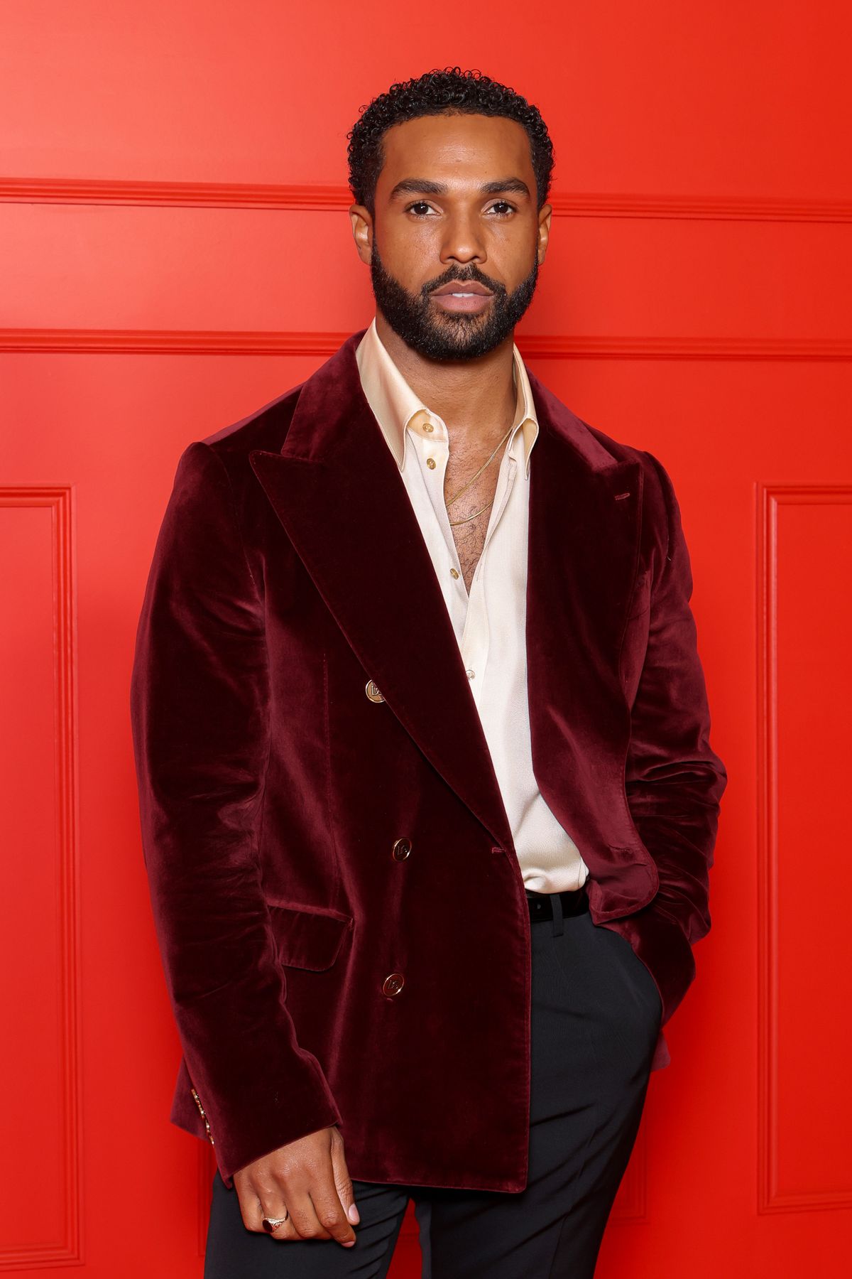 PARIS, FRANCE - DECEMBER 15: Lucien Laviscount attends the "Emily In Paris" - Season Five - Netflix Paris Premiere at Le Grand Rex on December 15, 2025 in Paris, France. (Photo by Pascal Le Segretain/Getty Images)