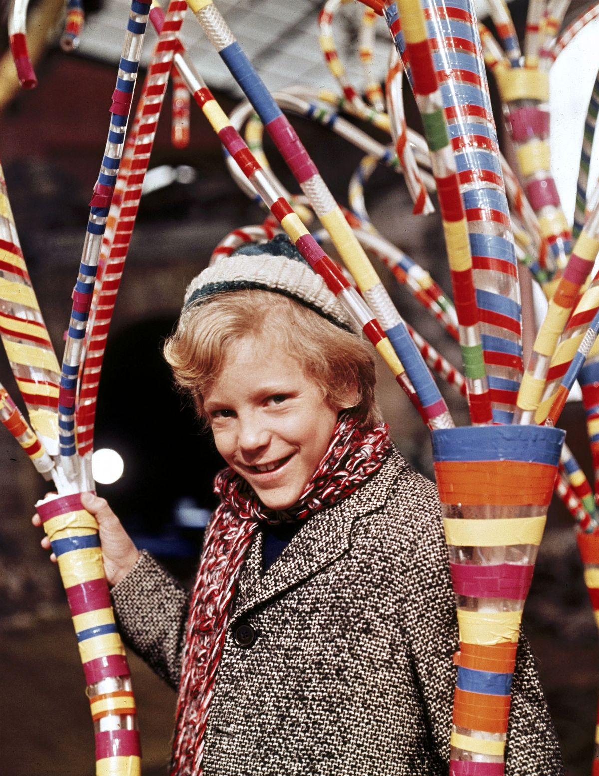 Mar 03, 2002; Hollywood, CA, USA; Based on the children's classic by Roald Dahl, 'poor but honest' young Charlie wins a tour of Willy Wonka's factory, filled with a chocolate river and waterfall, marshmallow stuffed mushrooms and constant surprises. 'Willy Wonka and the Chocolate Factory' shows PETER OSTRUM as Charlie Bucket. Movie released June 30, 1971.