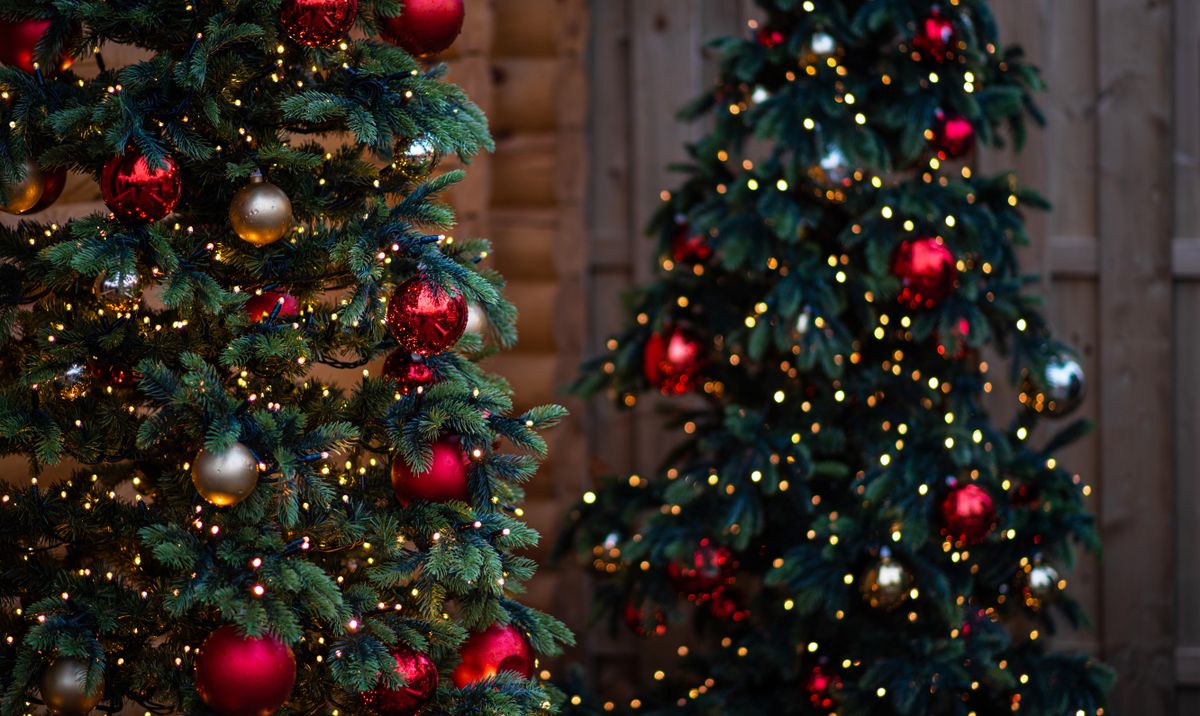 karácsonyfadíszek a fán