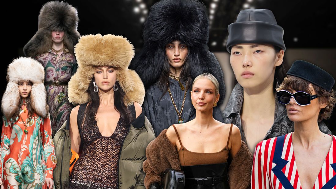 téli kiegészítőket viselő modellek