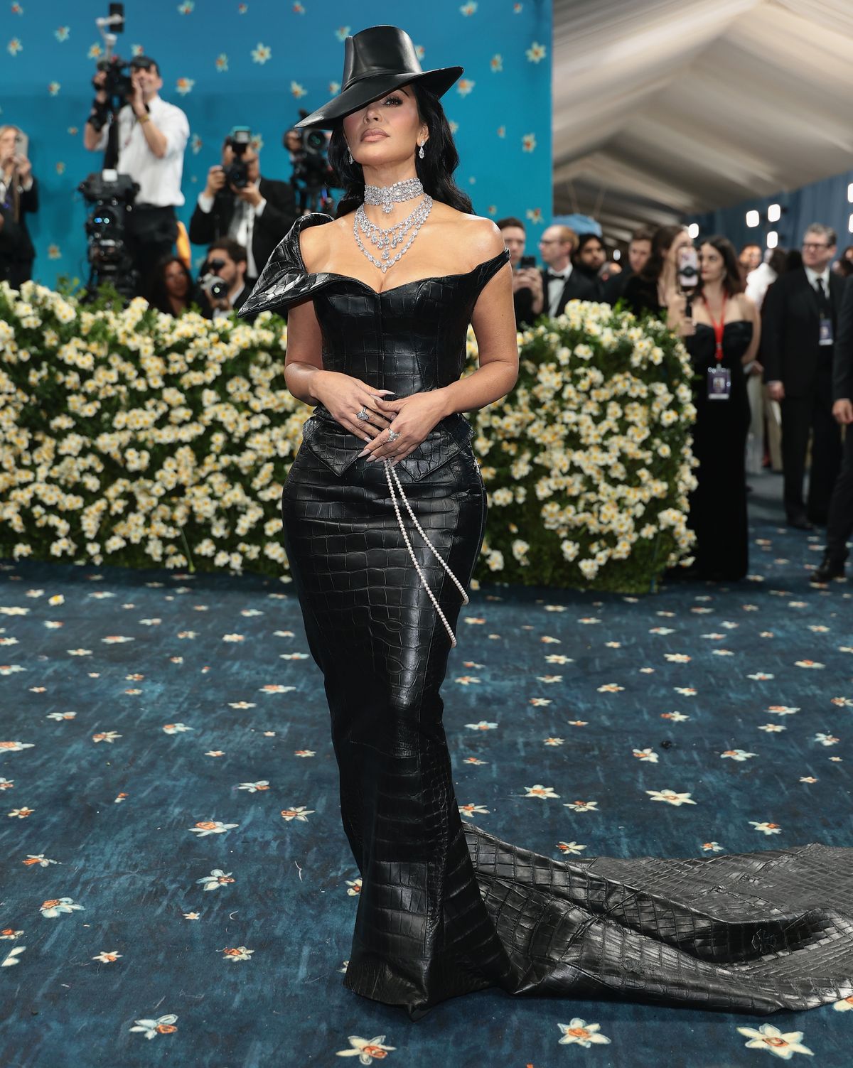 NEW YORK, NEW YORK - MAY 05: Kim Kardashian attends the 2025 Met Gala Celebrating "Superfine: Tailoring Black Style" at Metropolitan Museum of Art on May 05, 2025 in New York City. (Photo by Dimitrios Kambouris/Getty Images for The Met Museum/Vogue)