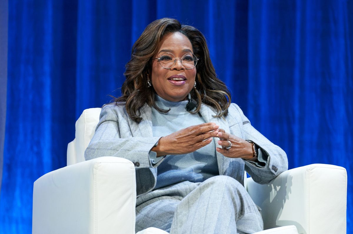 BOSTON, MASSACHUSETTS - DECEMBER 12: Oprah Winfrey, Global Media Leader speaks on stage in conversation with Gayle King, Co-host, CBS Mornings, Editor-at-Large, Oprah Daily during 2024 Massachusetts Conference for Women at Boston Convention and Exhibition Center on December 12, 2024 in Boston, Massachusetts. (Photo by Marla Aufmuth/Getty Images for Massachusetts Conference for Women)