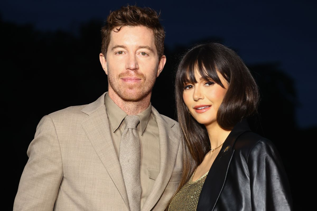 PARIS, FRANCE - JULY 25: Shaun White and Nina Dobrev attend The Prelude to The Paris Games 2024 on July 25, 2024 in Paris, France. (Photo by Marc Piasecki/WireImage)