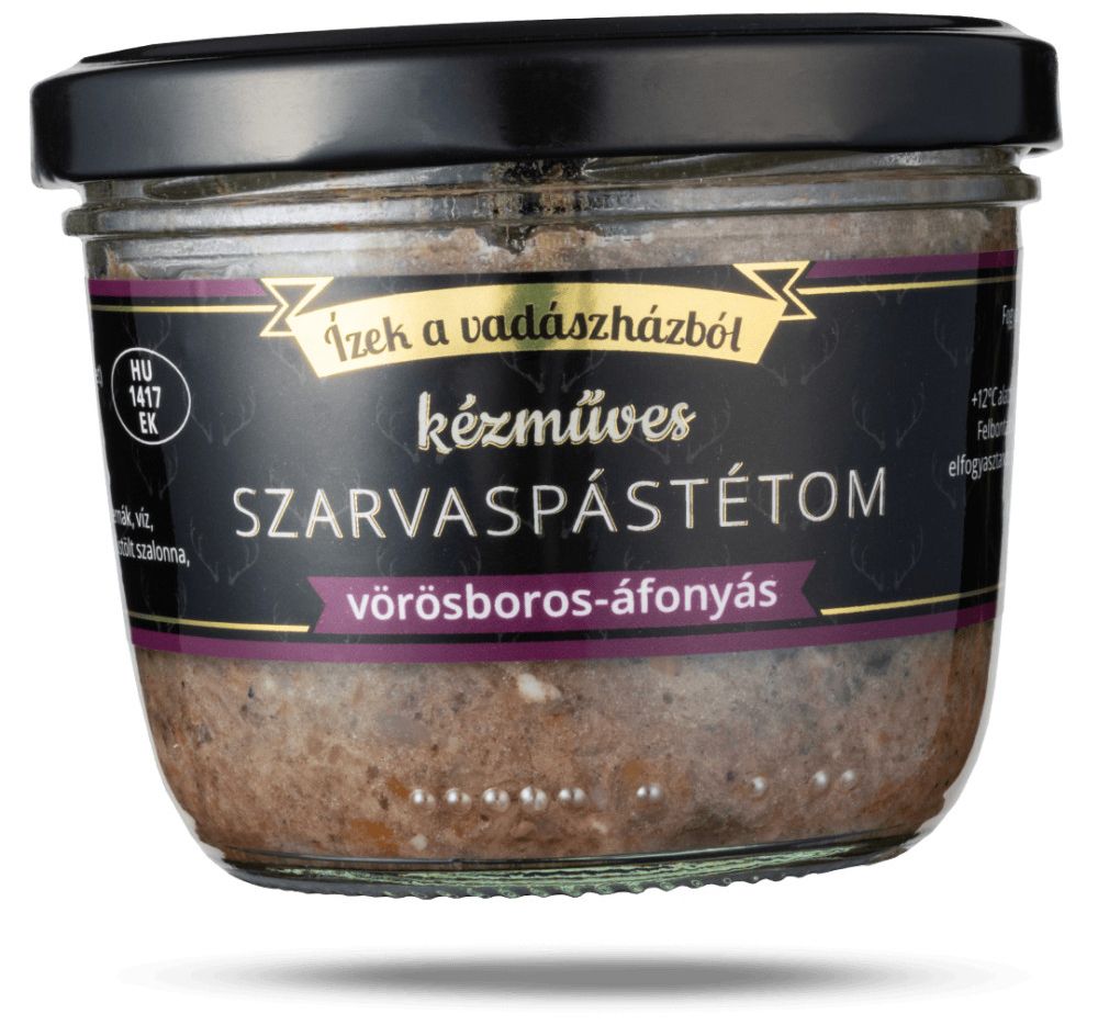 Szarvaspástétom áfonyás-vörösboros Forrás: vadizek.hu 