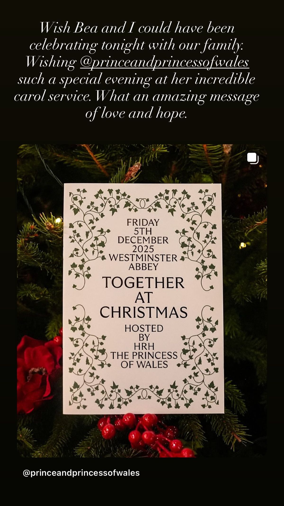 Eugénia hercegnő üzenete Katalin hercegnének és Vilmos hercegnek