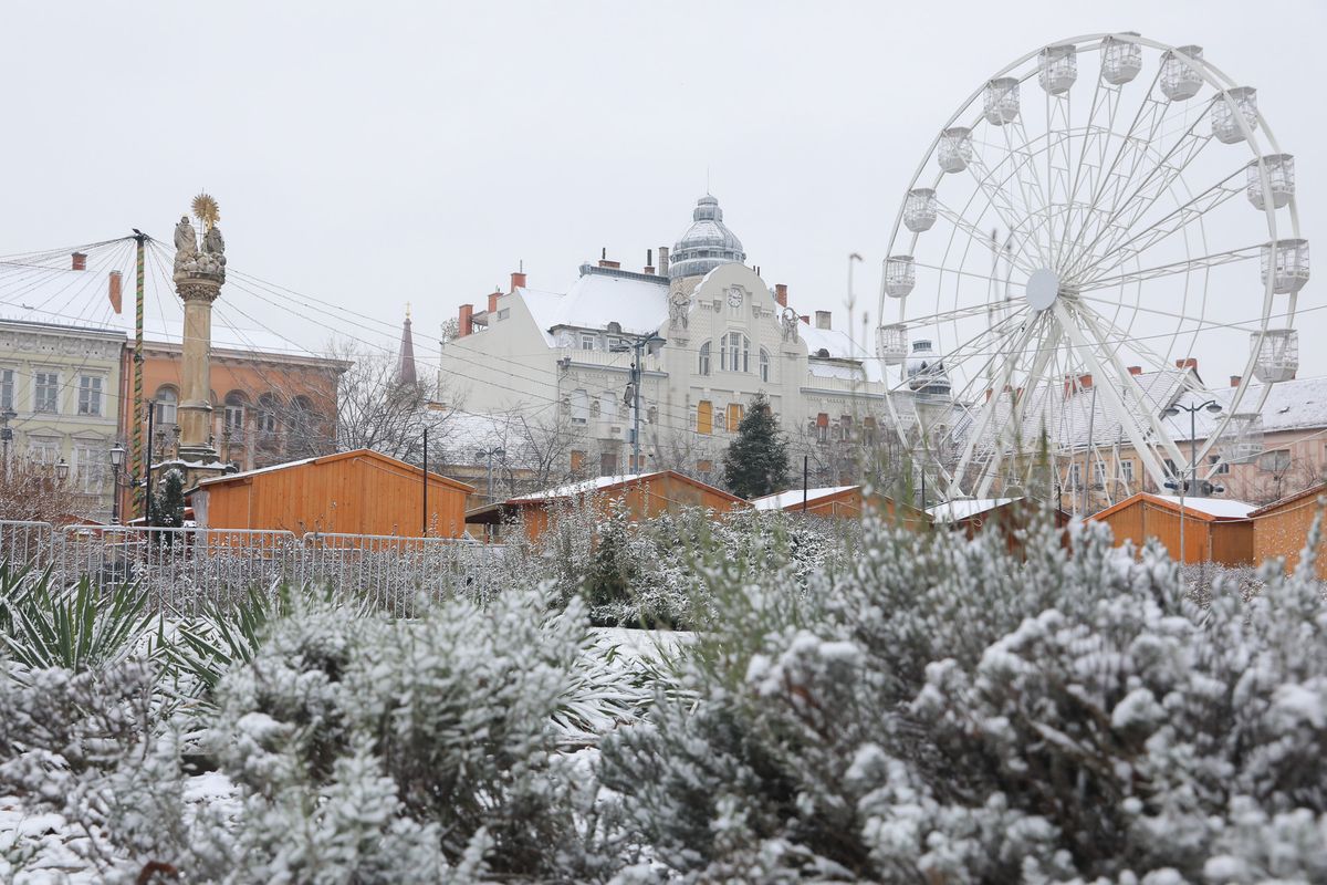Fehér karácsony Szombathelyen.