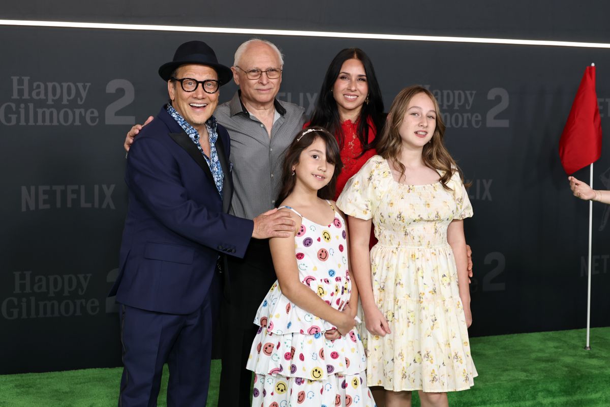 NEW YORK, NEW YORK - JULY 21: Rob Schneider and Patricia Maya Schneider attend Netflix's "Happy Gilmore 2" New York Premiere at Jazz at Lincoln Center on July 21, 2025 in New York City. (Photo by Jamie McCarthy/Getty Images)