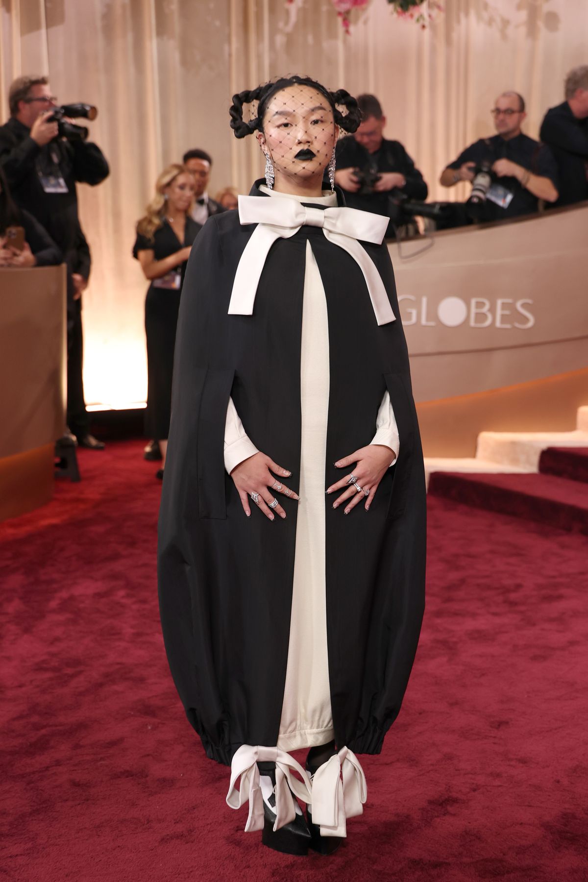 BEVERLY HILLS, CALIFORNIA - JANUARY 11: (FOR EDITORIAL USE ONLY) Audrey Nuna attends the 83rd annual Golden Globe Awards at The Beverly Hilton on January 11, 2026 in Beverly Hills, California. (Photo by Kevin Mazur/Getty Images)