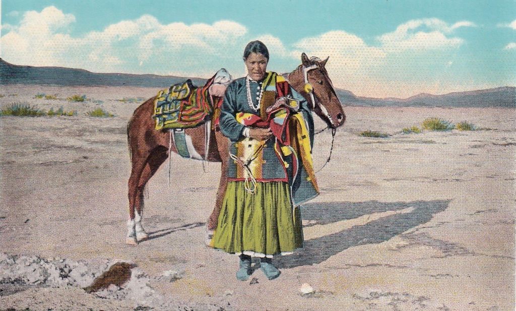 Indián asszony képeslapon az indián nők szépségápolási trükkjei cikkhez.