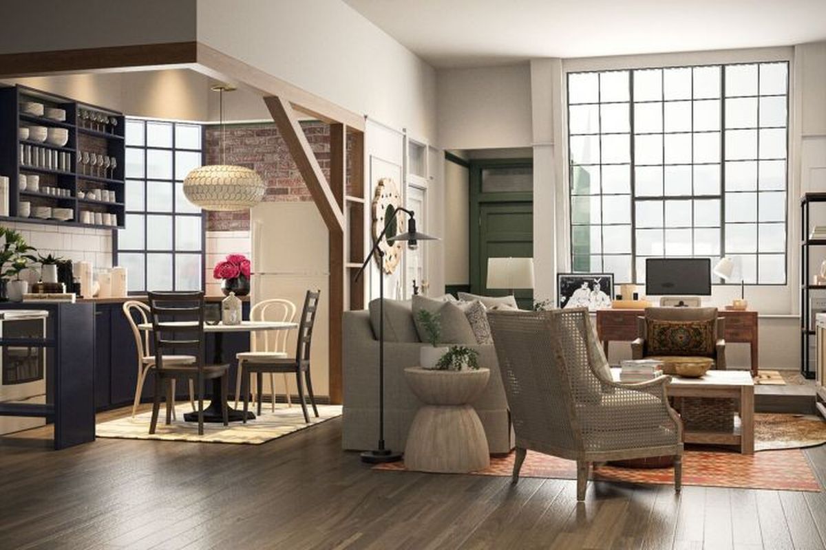 letisztult színek és bútorok