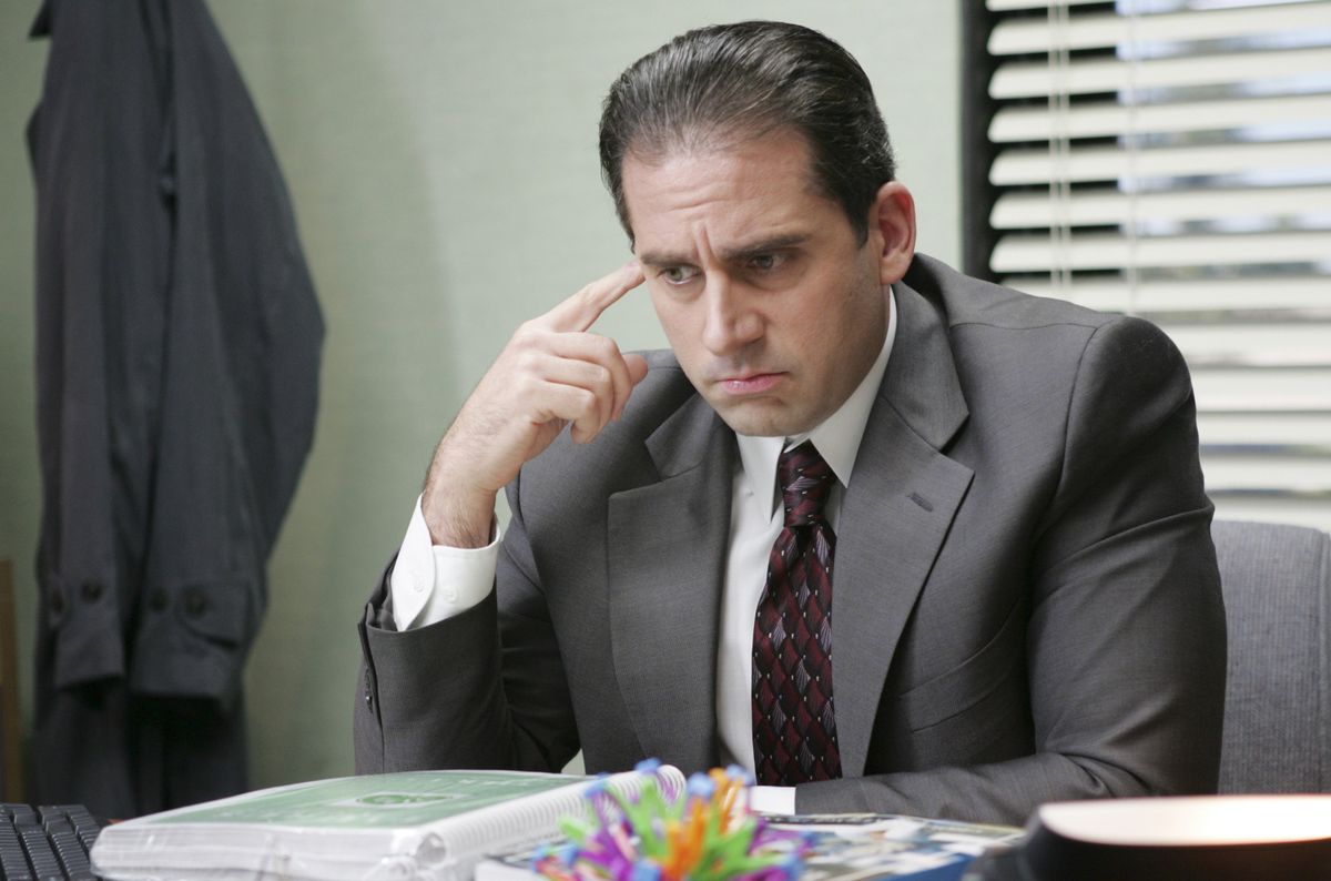 THE OFFICE -- "Health Care" Episode 3 -- Aired 04/05/2005 -- Pictured: Steve Carell as Michael Scott  -- Photo by: Justin Lubin/NBCU Photo Bank