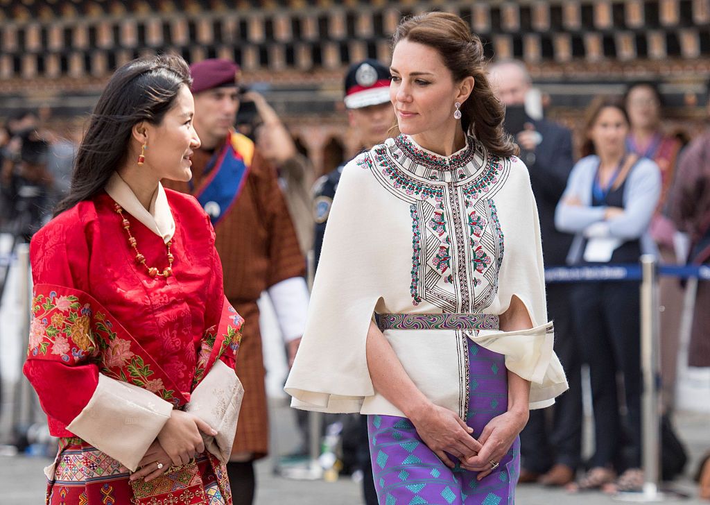 Jetsun Pema és Katalin hercegné 2016-ban. 
