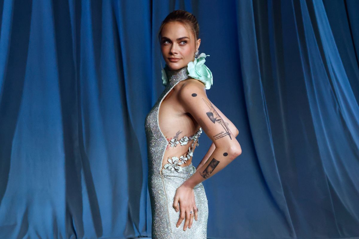 LOS ANGELES, CALIFORNIA - OCTOBER 18: Cara Delevingne attends the 2025 Academy Museum Gala at Academy Museum of Motion Pictures on October 18, 2025 in Los Angeles, California. (Photo by Taylor Hill/FilmMagic)