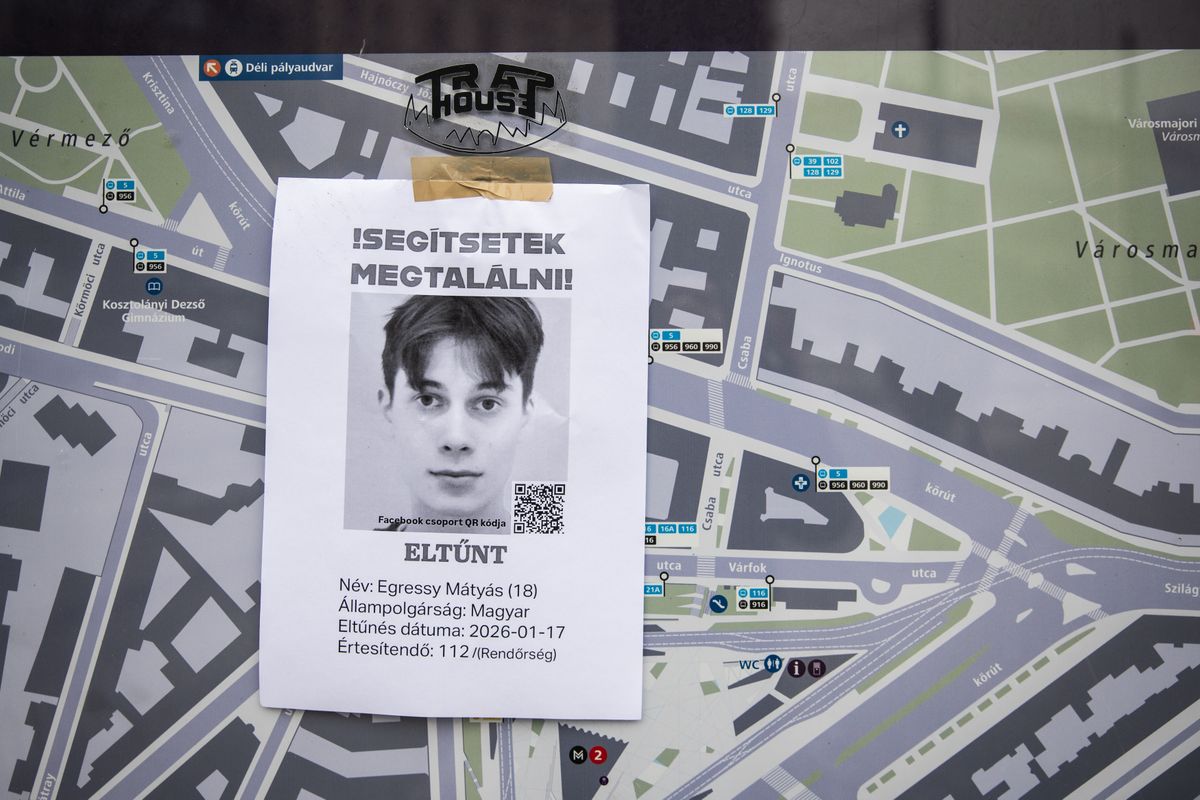 eltűnt gyerekek - Az eltűnt Egressy Mátyást keresik