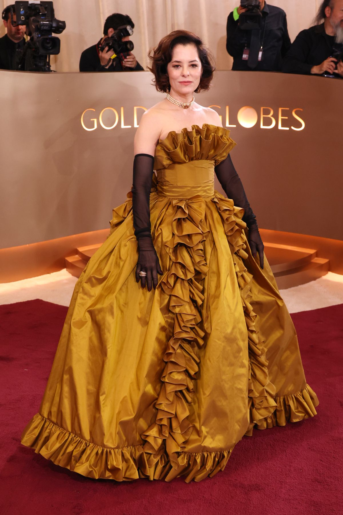Parker Posey at the 83rd Annual Golden Globes held at The Beverly Hilton on January 11, 2026 in Beverly Hills, California. (Photo by Jesse Grant/2026GG/Penske Media via Getty Images)