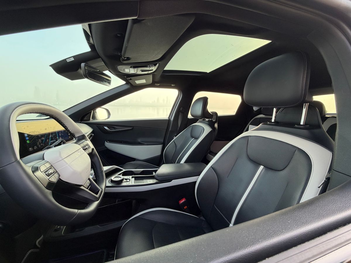 Kia EV6 GT Line teszt közben készült fotó az autóról.