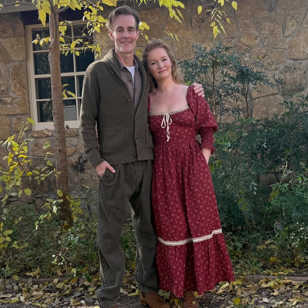 A képen James Van Der Beek és felesége, Kimberly