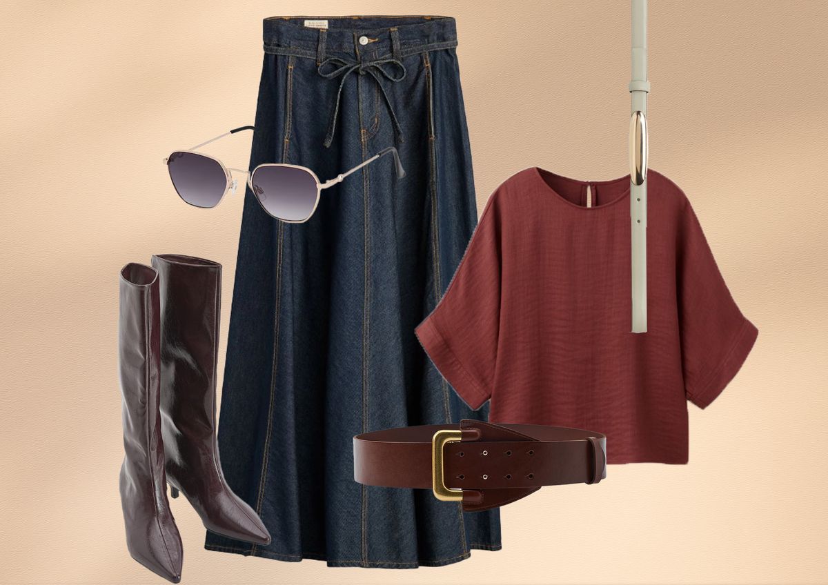 dupla öv szoknyával