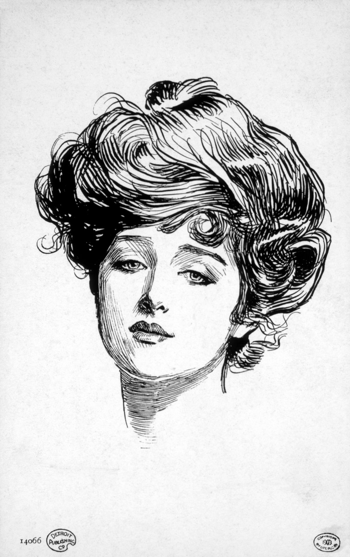 Ideális Gibson lány frizurája.