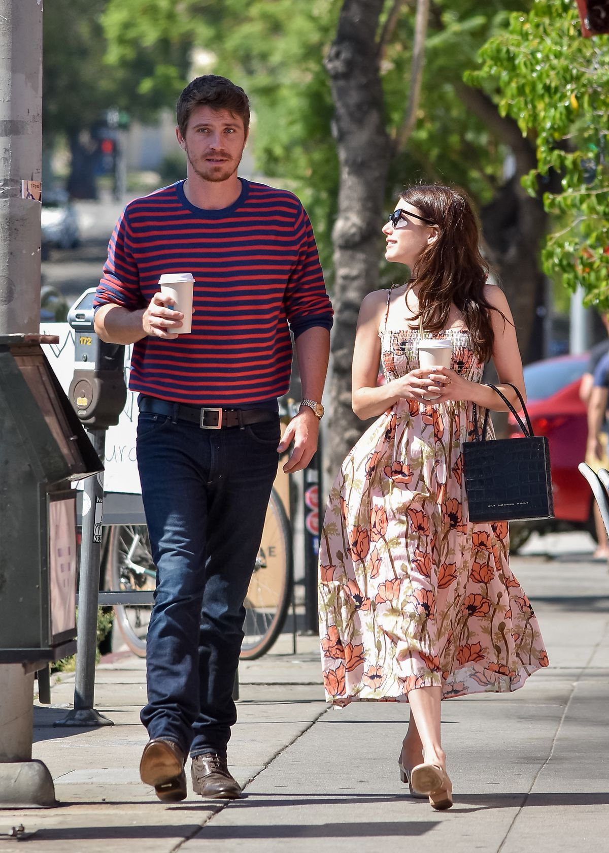 LOS ANGELES, CA - JULY 31: Emma Roberts and Garrett Hedlund are seen on July 31, 2019 in Los Angeles, California.  (Photo by BG015/Bauer-Griffin/GC Images)